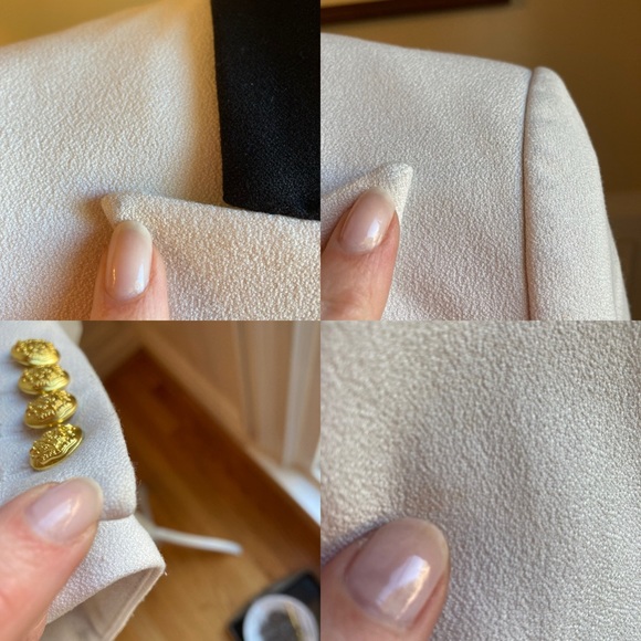 VERONICA BEARD Putty Stone Gray Black Double Breasted Blazer Jacket - Picture 8 of 11